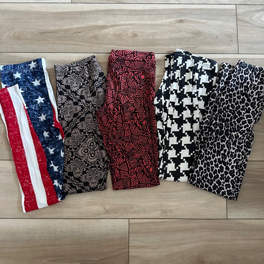 Multiple patterned leggings! Includes American flag, cheetah/leopard, checkered
